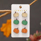 3-Pack Pumpkin Earring Set