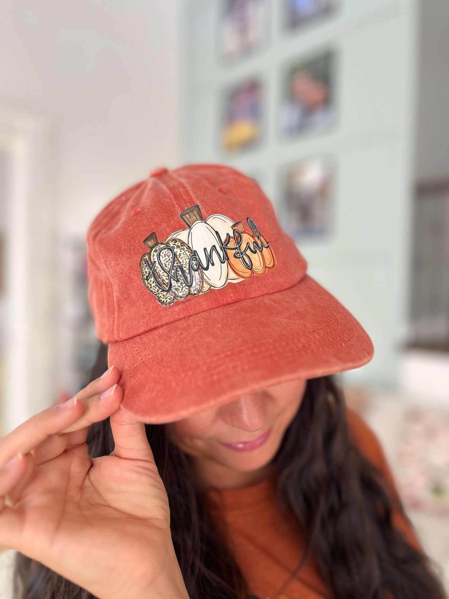 Thankful Pumpkin Patch Adjustable Cap - 3 Color Options