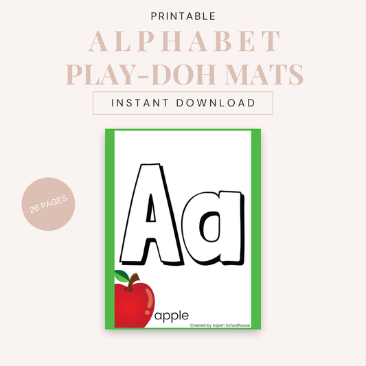 Alphabet Play-Doh Mats Printables