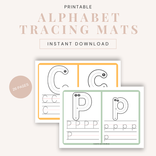 Alphabet Tracing Mats Printable