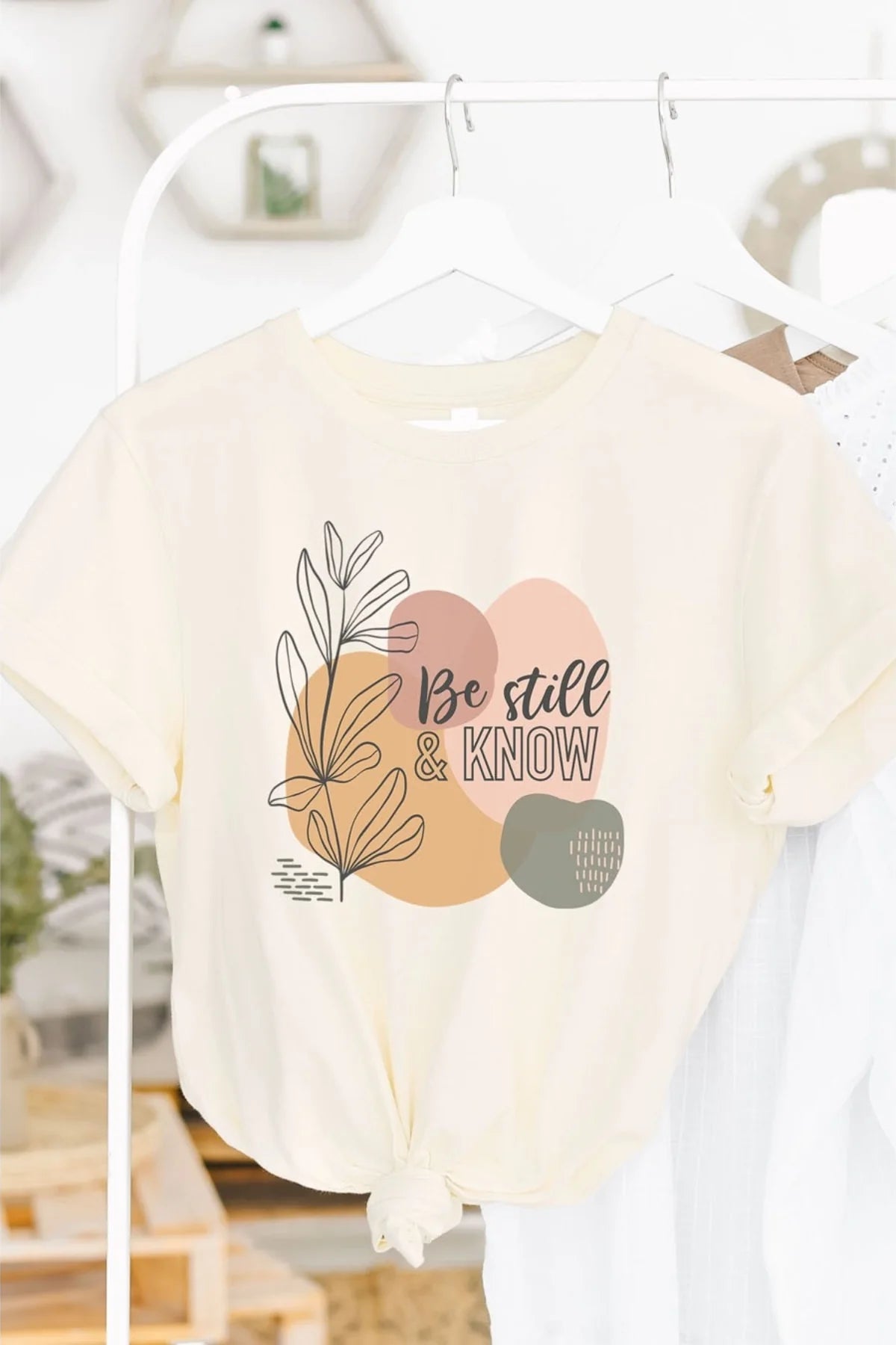 Be Still & Know Graphic Tee - Light Cream