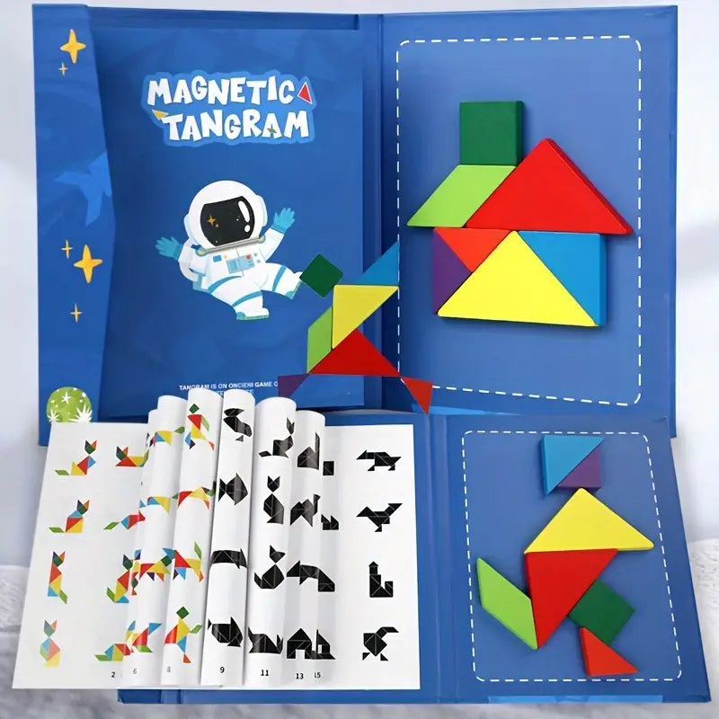 Magnetic Educational Tangram Set - Scratch Resistant & Portable