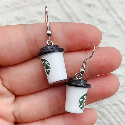 Latte Love Drops Dangle Earrings