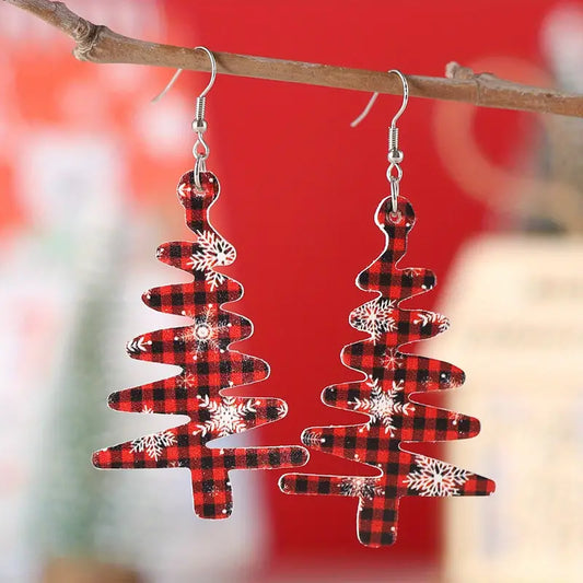 Christmas Tree Dangle Earrings