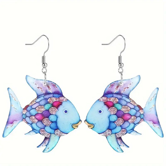 Acrylic Fish Dangle Earrings