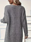 Knitted Crew Neck Sweater Dress