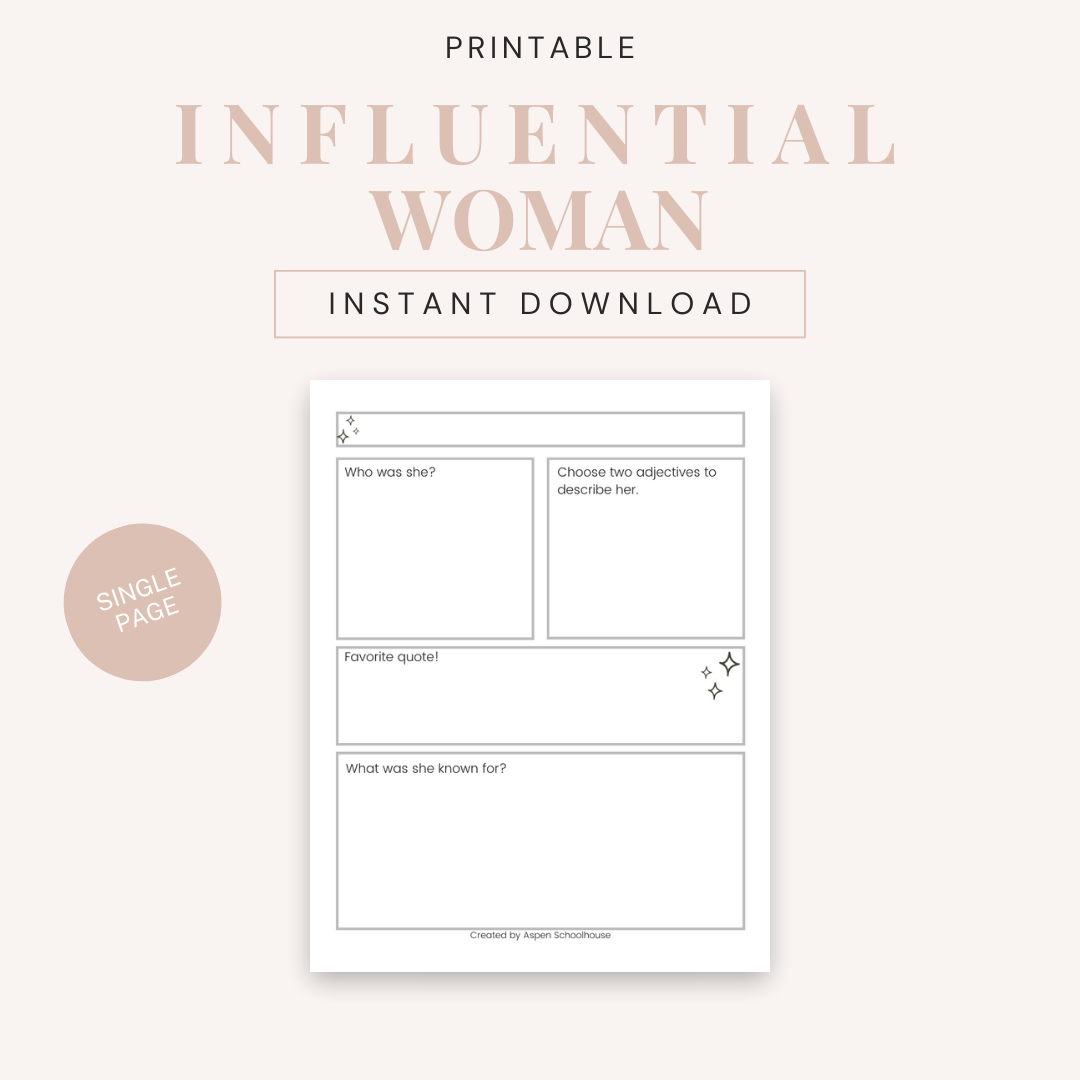 Influential Women Template Printable