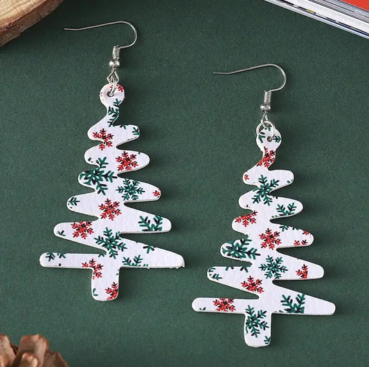 Christmas Tree Dangle Earrings