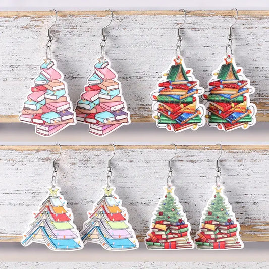 Tinsel Tree Dangle Earrings