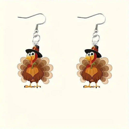 Gobble Glam Dangle Earrings